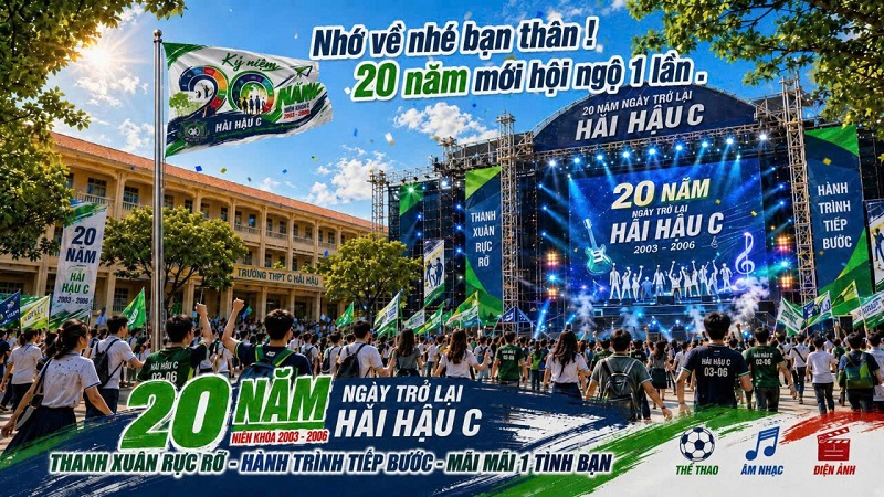 Hội khóa THPT Hải Hậu C niên khóa 2003-2006: Thanh Xuân Rực Rỡ - Hành Trình Tiếp Bước